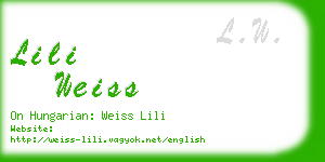 lili weiss business card